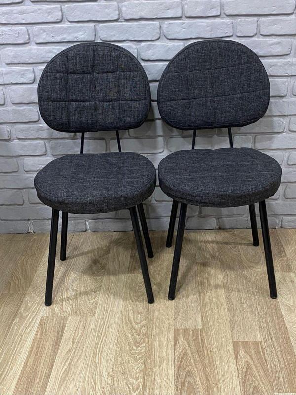 Bambeds Mobilya 2 Adet Poverty Sandalye Antrasit Gri Mutfak Salon Yemek Odası Sandalyesi Metal Ayak - Image 1