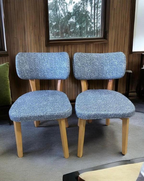 Bambeds Mobilya Wood Bam İskandinav 2Li Ahşap Sandalye Gri Mutfak Salon Yemek Odası Sandalyesi - Image 1