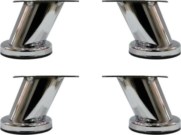 Dereceli Eğimli Dolap Ünite Vestiyer Ayağı Krom 6 Cm (4 Adet)  - Image 1