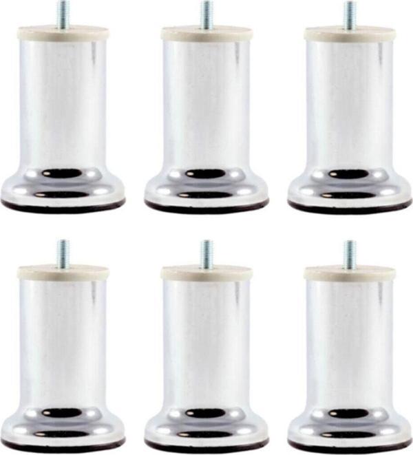 Metal Baza Koltuk Kanepe Sehpa Ayağı Krom 12 Cm M8 Ince Diş 6'lı  - Image 1