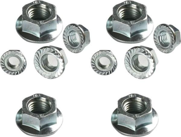 M8 Flanşlı Somun Galvanizli Çelik Beyaz (10 Adet)  - Image 1