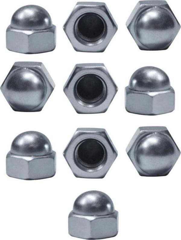 M10 Kör Somun Galvanizli Çelik Beyaz (10 Adet)  - Image 1