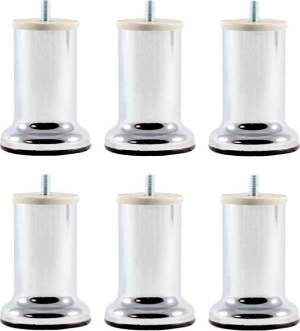 Metal Baza Koltuk Kanepe Sehpa Ayağı Krom 12 Cm 3/8" Kalın Diş 6'lı  - Image 1