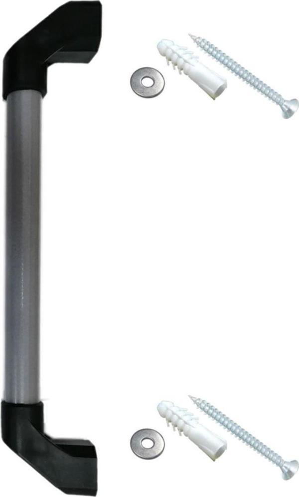 Alüminyum Sabit Engelli Yaşlı Hasta Tutamağı Tutunma Barı Gri 35 Cm  - Image 1