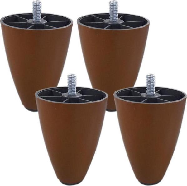 10 Cm Ceviz Cıvatalı Armut Plastik Ayak M8 - Masa Ayakları  - Image 1