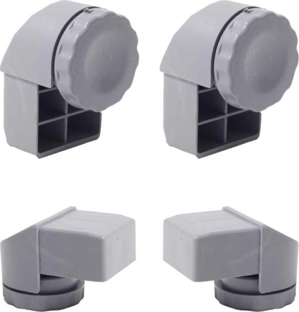 Ayarlı Plastik Profil Yan Pabucu 1.5 mm Profil Için Gri 4 Adet 30x50 mm  - Image 1