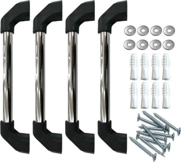 Metal Sabit Engelli Yaşlı Hasta Tutamağı Krom Kaplama Tutunma Barı 35 Cm (4 Takım)  - Image 1