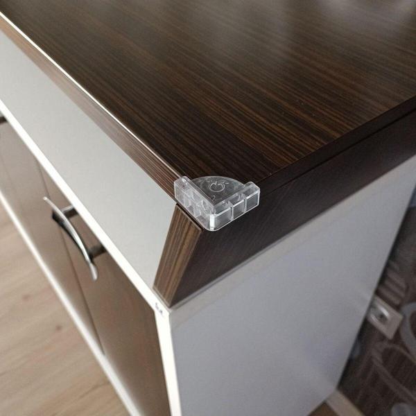 8 Adet Silikon Masa Sehpa Kenar Köşe Koruyucu Kendinden Güçlü Yapışkanlı Çocuk Güvenlik Şeffaf - Image 1