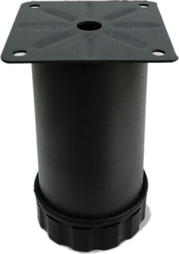 Tablalı Metal Baza Kanepe Dolap Tezgah Mobilya Ayağı Antrasit Gri 10 Cm Çap: 51 Mm  - Image 1