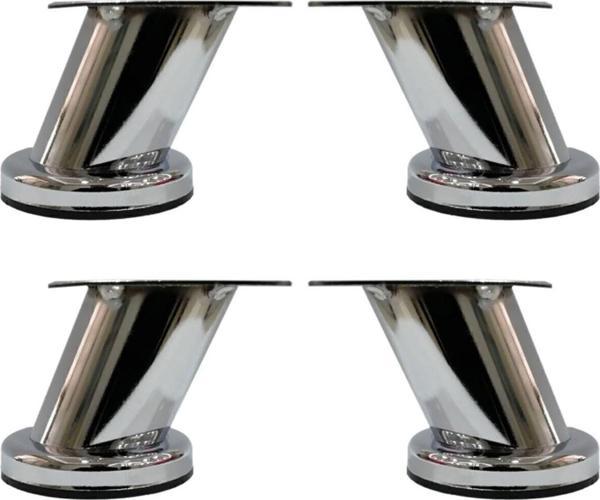 Dereceli Eğimli Dolap Ünite Vestiyer Ayağı Krom 8 Cm (4 Adet)  - Image 1