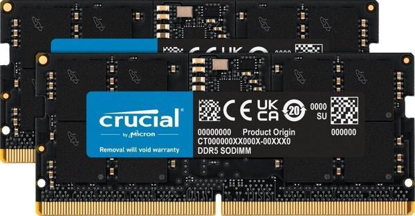 Crucial 32GB (2x16GB) 5600MHz DDR5 CL46 Notebook Ram CT2K16G56C46S5 - Image 1