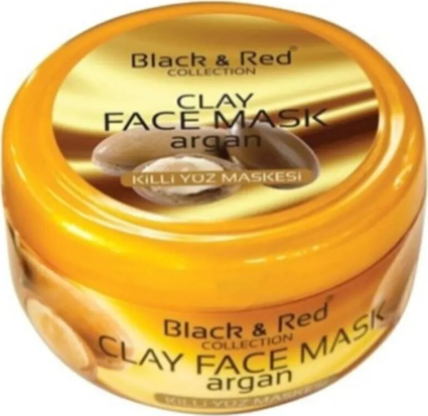 Black Red Clay Face Mask Argan Oil Killi Yüz Maskesi 400 g - Image 1