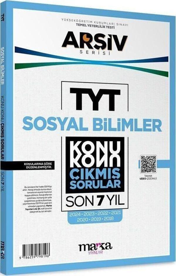 TYT Sosyal Bilimler ARŞİV Serisi Konu Konu Son 7 Yıl Çıkmış Sorular Marka Yayınları - Marka Yayınları - Image 1