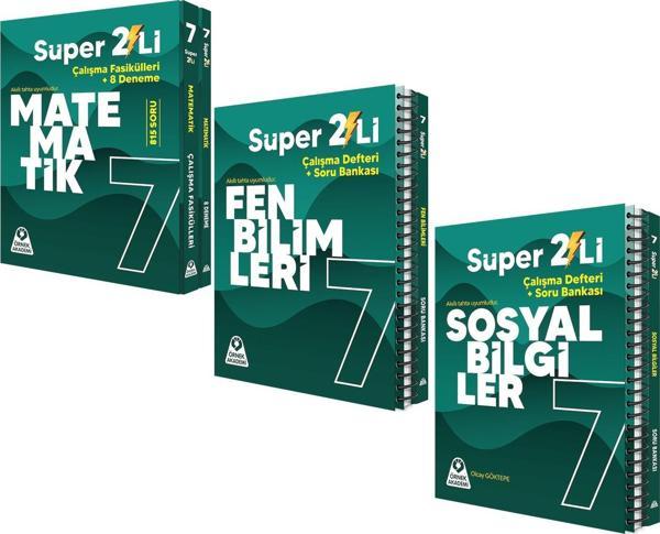 Örnek Akademi 7.Sınıf Süper İkili Fen Bilimleri Sosyal Bilgiler ve Matematik Seti 3 Kitap - Örnek Akademi - Image 1