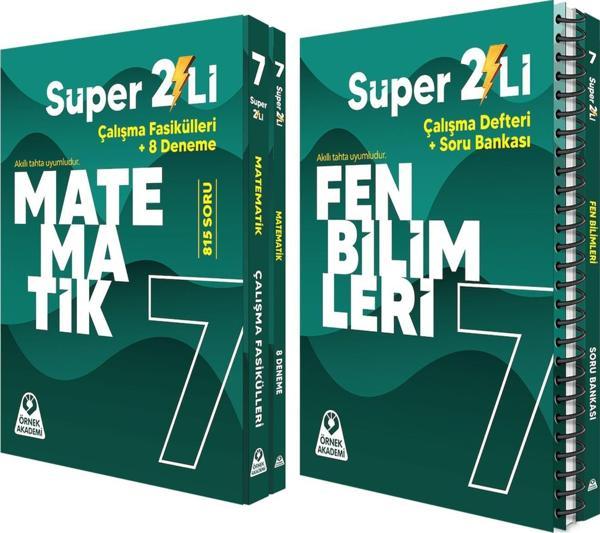 Örnek Akademi 7.Sınıf Süper İkili Matematik ve Fen Bilimleri Seti 2 Kitap - Örnek Akademi - Image 1