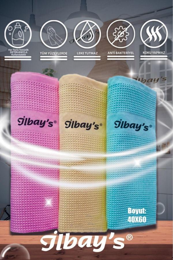 İlbay's 3'lü Mikrofiber Temizlik Bezi Qr Kod Kontrollü - Image 1