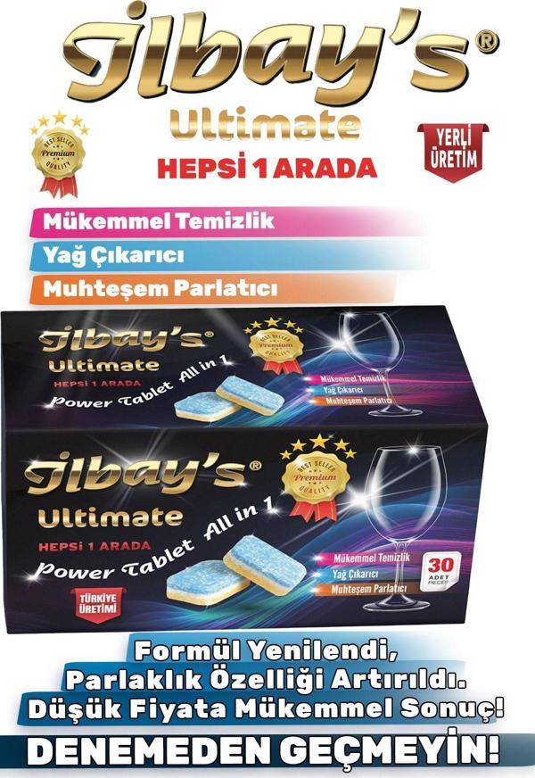 İlbay's Ultimate Hepsi 1 Arada Bulaşık Makinesi Tableti 30 Tablet (100% SUDA ERİYEN FİLM) - Image 1
