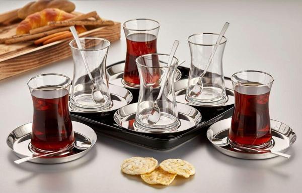 ÖZLİFE 12 Parça Mess Sade Çay Seti - Image 1