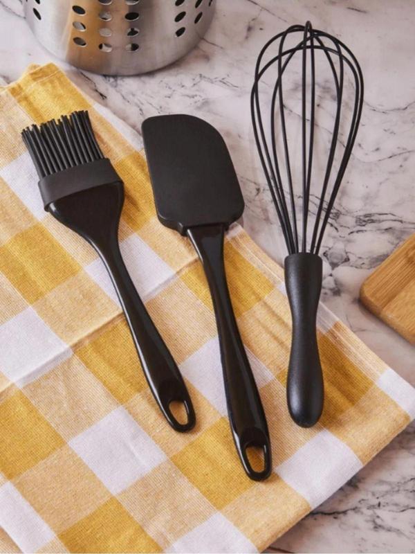 Perotti 15398 Mundo 3'lü Set Çırpıcı,spatula Ve Fırça Çırpıcı Seti Siyah - Image 1