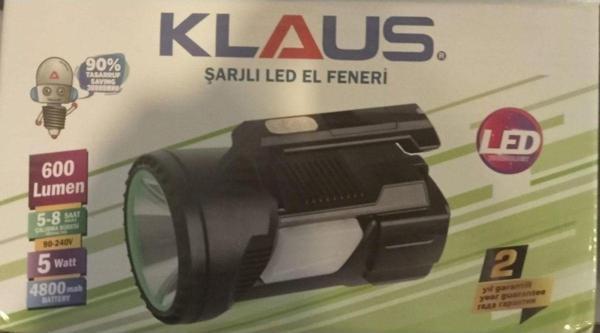 Klaus Sarjlı Led El Feneri 5w 4800mah Ke47715 - Image 1