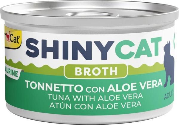 GimCat Shinycat Broth (Sos İçinde) Aloe Veralı Ton Balıklı Kedi Konservesi 70Gr - Image 1