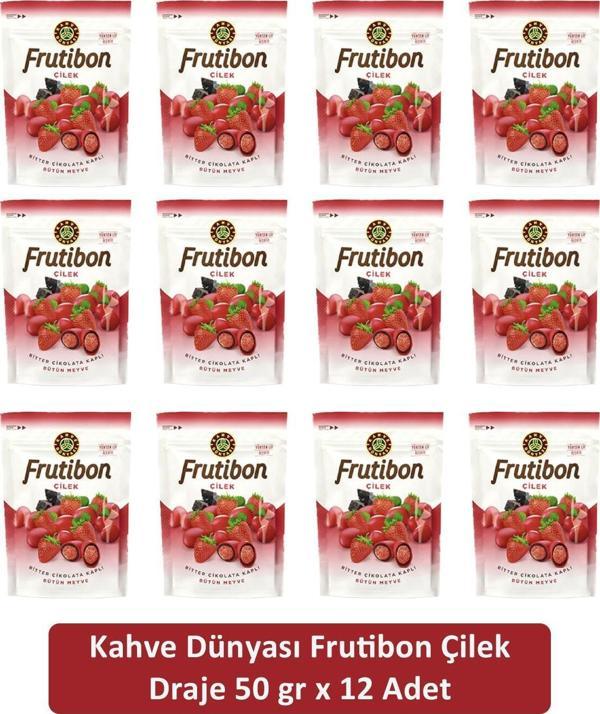 Kahve Dünyası Çilek Frutibon 50 GR x 12 Adet - Image 1