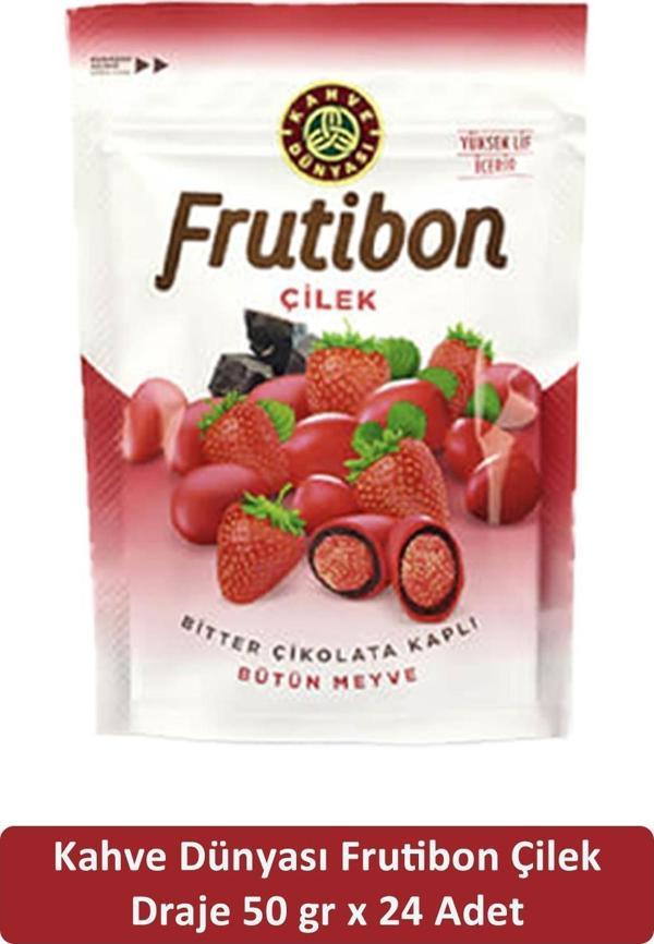 Kahve Dünyası Çilek Frutibon 50 GR x 24 Adet - Image 1