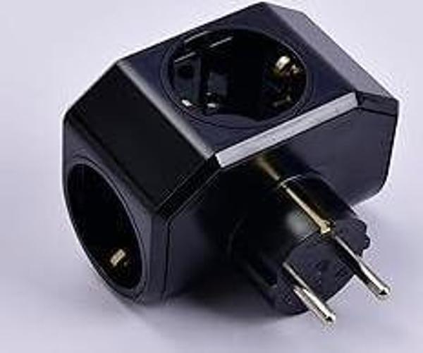 Viko Yonca Plus Üçlü Topraklı Priz- Siyah - KOD NO : 90 30 30 04-ZM - Image 1