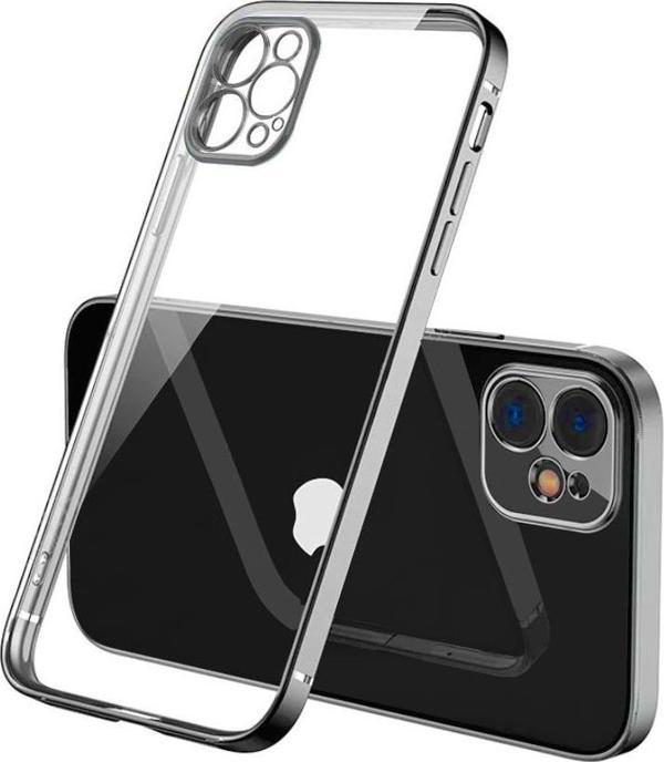 Apple iPhone 12 Pro Silikon Kılıf - Gümüş - Image 1