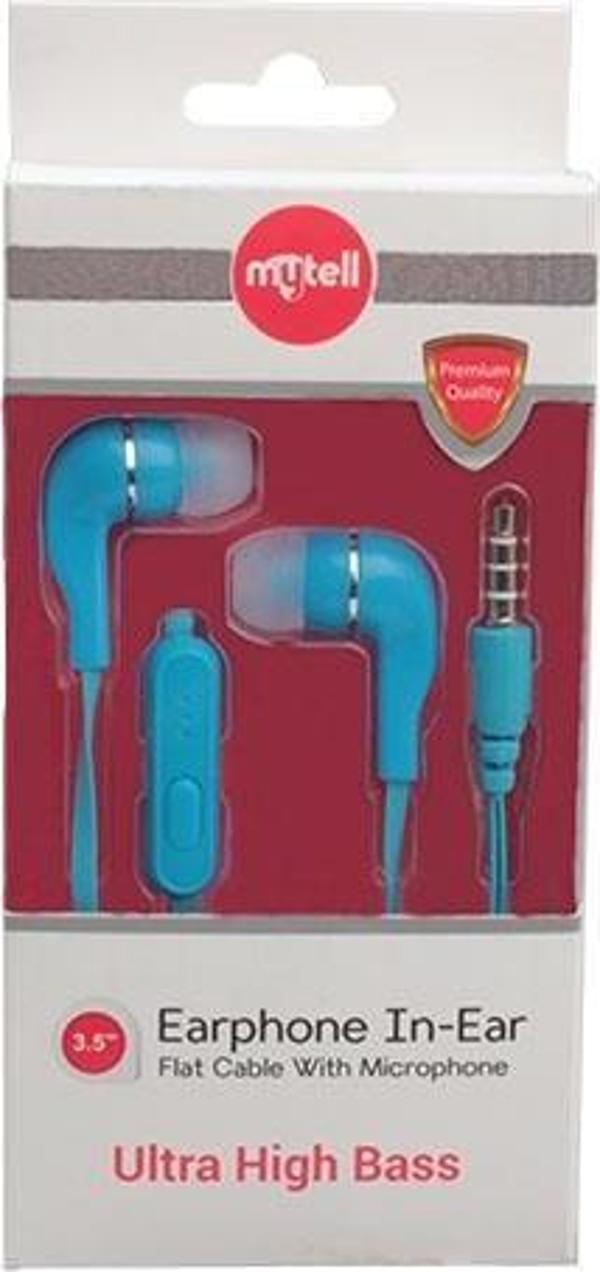 Mytell  Kulaklık Mikrofonlu 3,5 mm - Mavi - Image 1