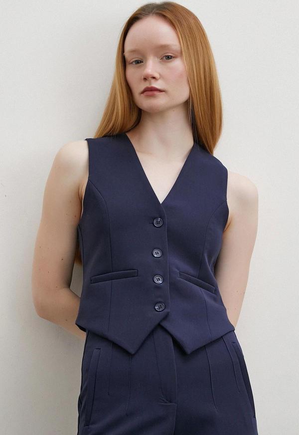 Astarlı Kuplu Yelek Lacivert - Image 1