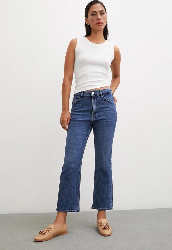 Yüksek Bel Regular Fit Jean Mavi - Image 1