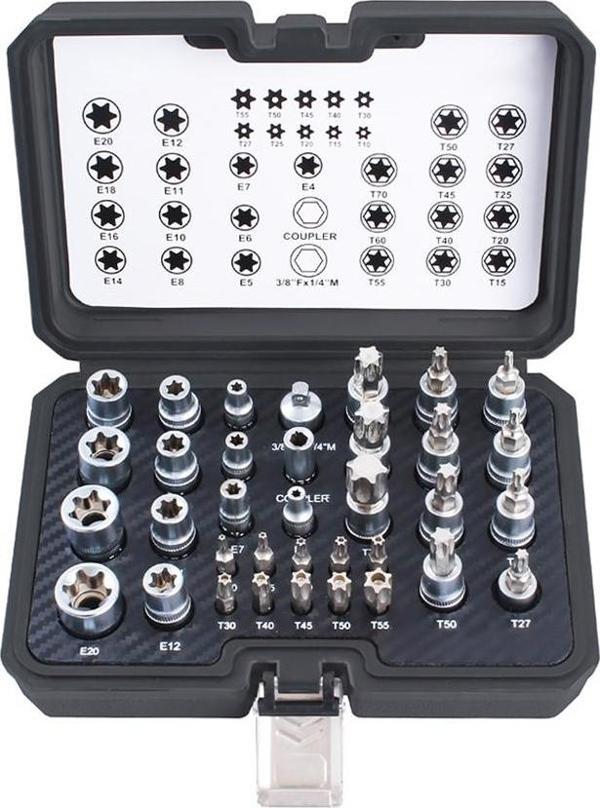 Lokma Set Torx 3/8 34 PARÇA (T10-T60) + (E4-20) - Image 1