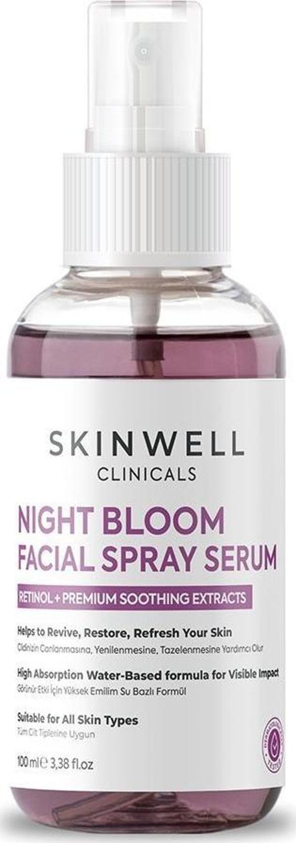 Skinwell Gece Yoğun Bakım Retinol İçerikli Yüz Bakım Sprey Serum 100ML - Image 1