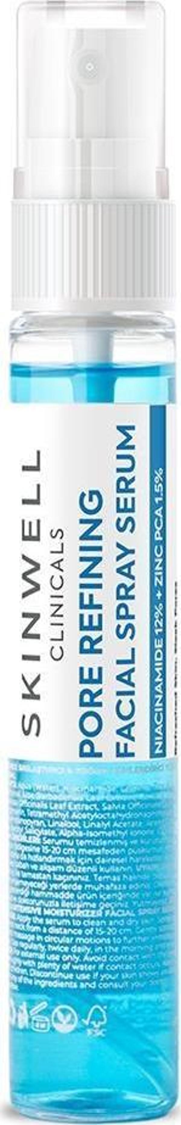 Skinwell Gözenek Sıkılaştırıcı ve Yoğun Nemlendirici Yüz Bakım Sprey Serum 25ML - Image 1