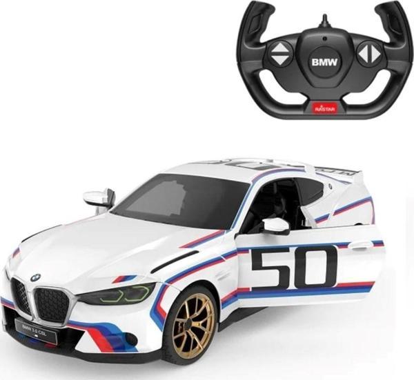 Rastar 1:14 Uzaktan Kumandalı Araba Bmw 3.0 CSL 2.4 Ghz Işıklı Beyaz - Image 1