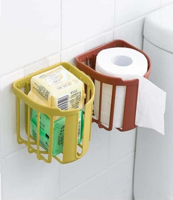 TİNEKE WC Kağıdı İçin Pratik Kolay Monte Edilebilen Yapışkanlı Çok Fonksiyonlu  Banyo Organizeri - Image 1