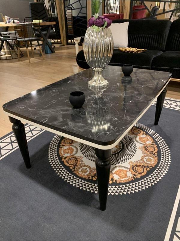 Akset Orta Sehpa Lüx Siyah Mermer - Image 1