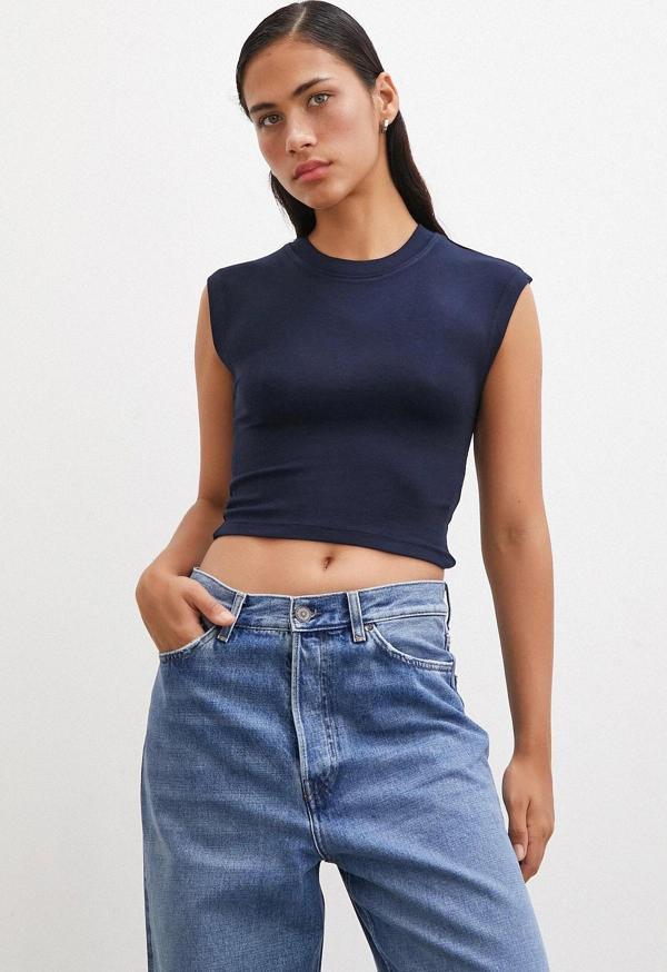 Sıfır Kol T-shirt Lacivert - Image 1