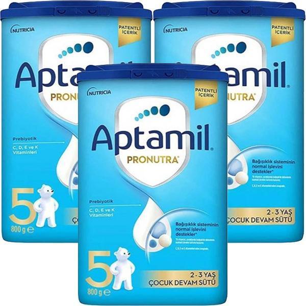 Aptamil 5 Pronutra Devam Sütü 800 g 2 Yaş+ Akıllı Kutu x 3 Adet - Image 1
