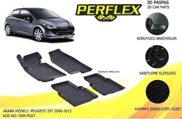 Perflex Paspas 3D Havuzlu Peugeout 207 2006-2013 - Image 1