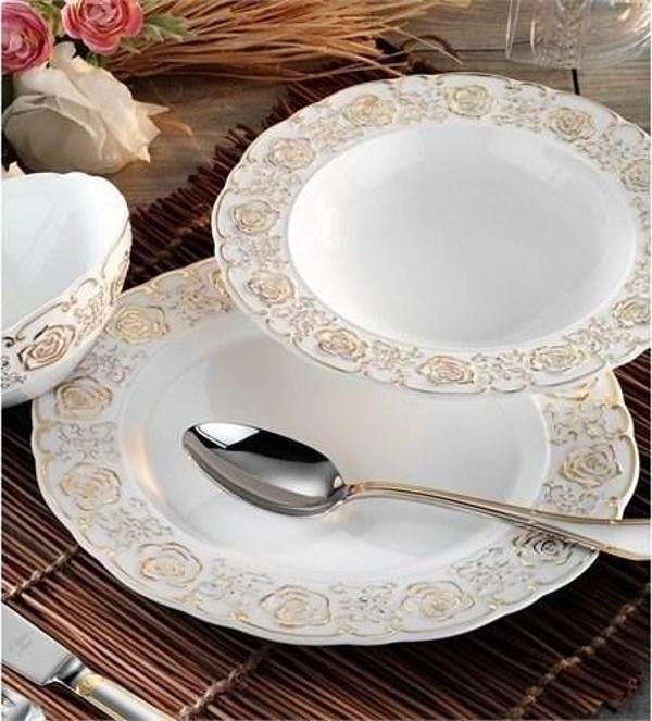 Aryıldız Ar60005 Porselen 84 Parça 12 Kişilik Yemek Takımı - Image 1