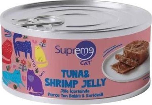 Supreme Cat Jöleli Parça Etli Ton Balık Ve Karidesli Kedi Konservesi 85 Gr. - Image 1