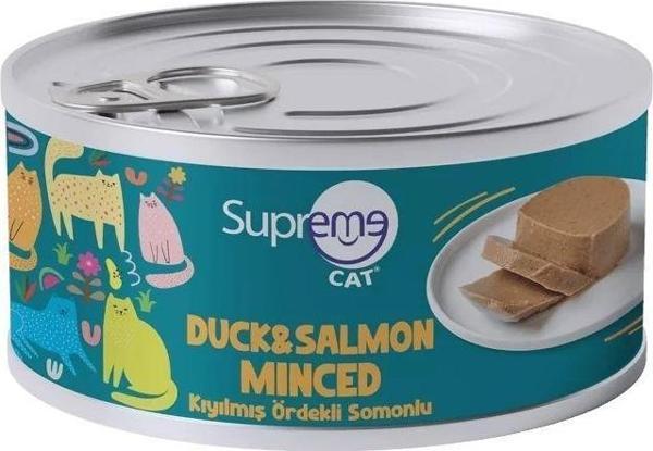 Supreme Cat Kıyılmış Ördek Ve Somonlu Kedi Konservesi 85 Gr. - Image 1