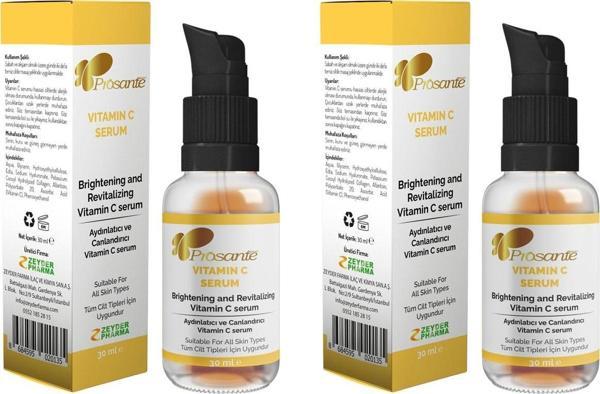 Prosante Aydınlatıcı Ve Canlandırıcı Vitamin C Serum 30 ml x 2 Adet - Image 1