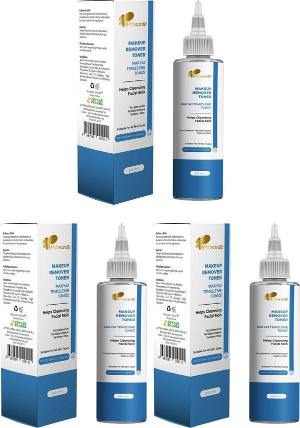 Prosante Makyaj Temizleme Toniği 200ml x 3 Adet - Image 1