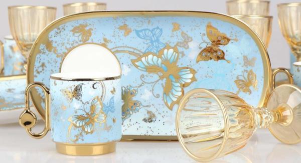 HURREM 18 PARÇA 6'LI PORSELEN FİNCAN TAKIMI VE 6'LI SU BARDAĞI SETİ - Image 1