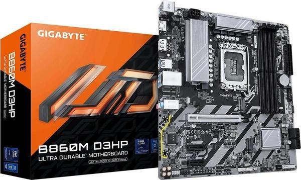 Gigabyte B860M D3HP DDR5 9066MHz (OC) M.2 1851p mATX Anakart - Image 1