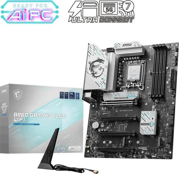 MSI B860 Gaming Plus WIFI DDR5 8600MHz (OC) M.2 1851p ATX Anakart - Image 1