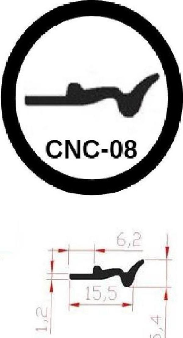 Contacall Cnc Kızak Fitili Cnc Sıyırıcı Contası 5 Metre Siyah - Image 1